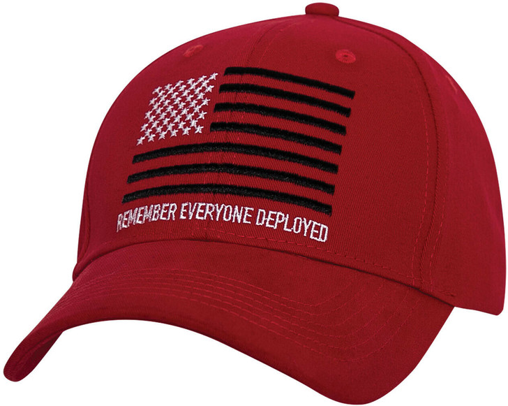 R.E.D. Remember Everyone Deployed USA Flag Cap US Support Soldiers Baseball Hat