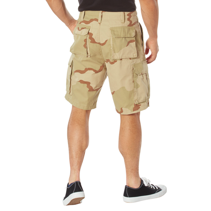 Vintage Camo Cargo Shorts, Military Paratrooper Camouflage Tactical Army