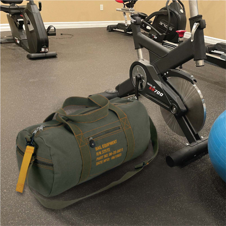 Cotton Canvas Travel Equipment Flight Carry Duffle Shoulder Bag