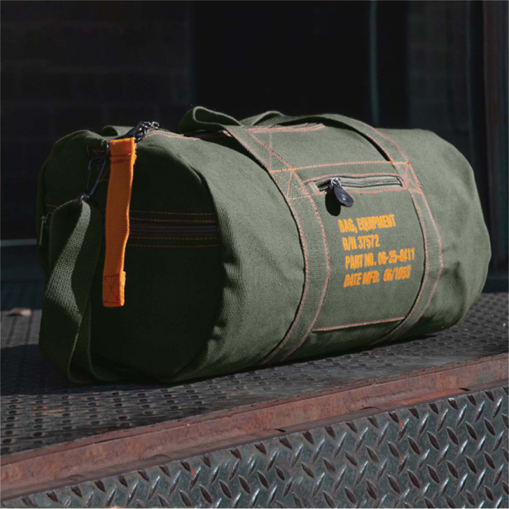 Cotton Canvas Travel Equipment Flight Carry Duffle Shoulder Bag