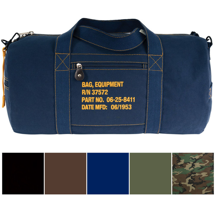 Cotton Canvas Travel Equipment Flight Carry Duffle Shoulder Bag