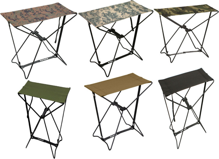 Camo Folding Stool Lightweight Travel Portable Chair Camp Stool Bench Camouflage