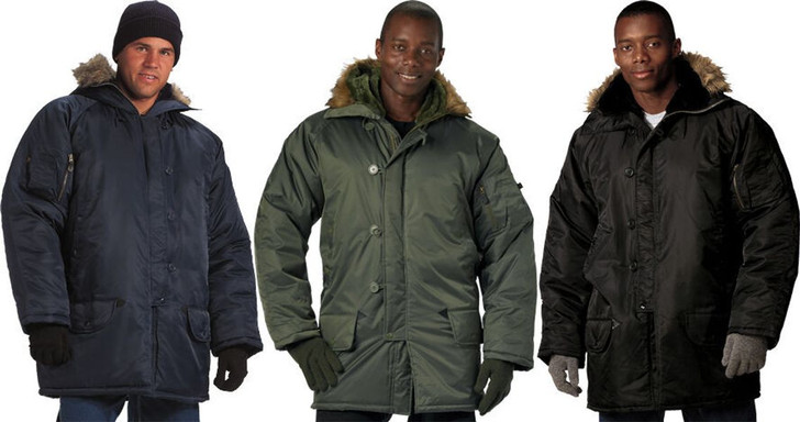 Cold Weather N-3B Military Snorkel Parka Jacket Long Insulated N3B Winter Coat