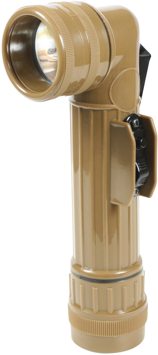 Coyote Brown Angle Head Tactical D-Cell Flashlight 6"