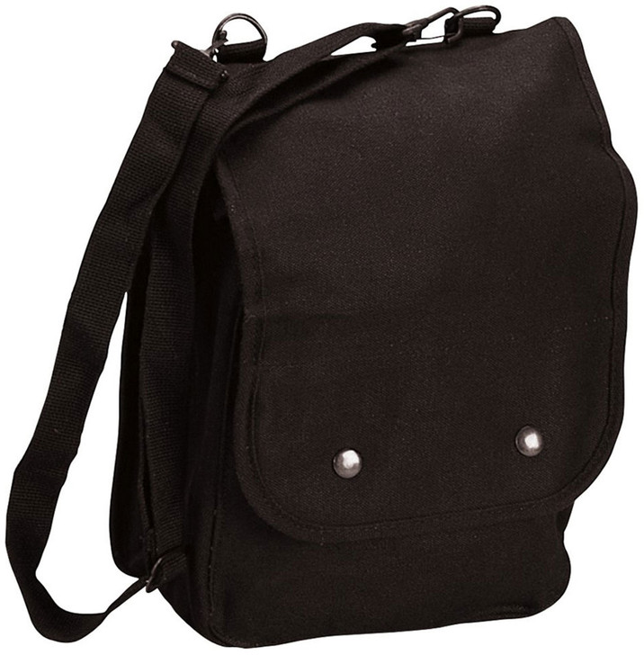 Black Map Case Shoulder Bag Canvas Map Bag w/ Shoulder Strap