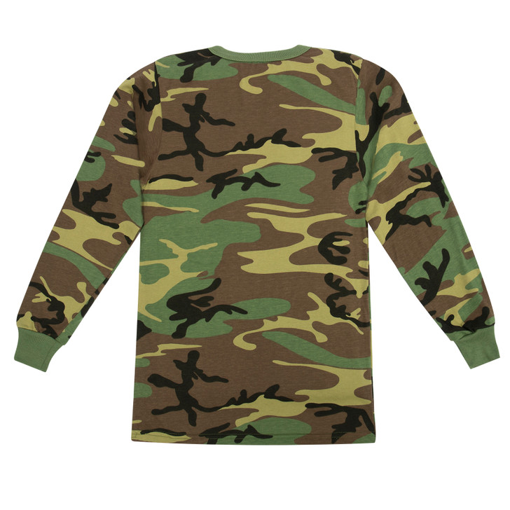Kids Camo Long Sleeve T-Shirt Military Camouflage Tactical Boys Girls Army Tee