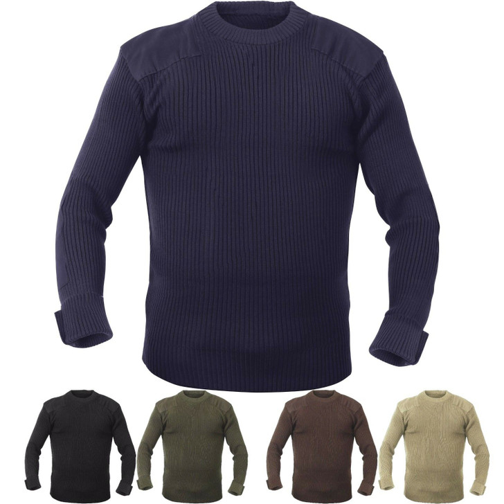 Crew Neck Acrylic Military Sweater Uniform Army Commando Thick Warm Winter