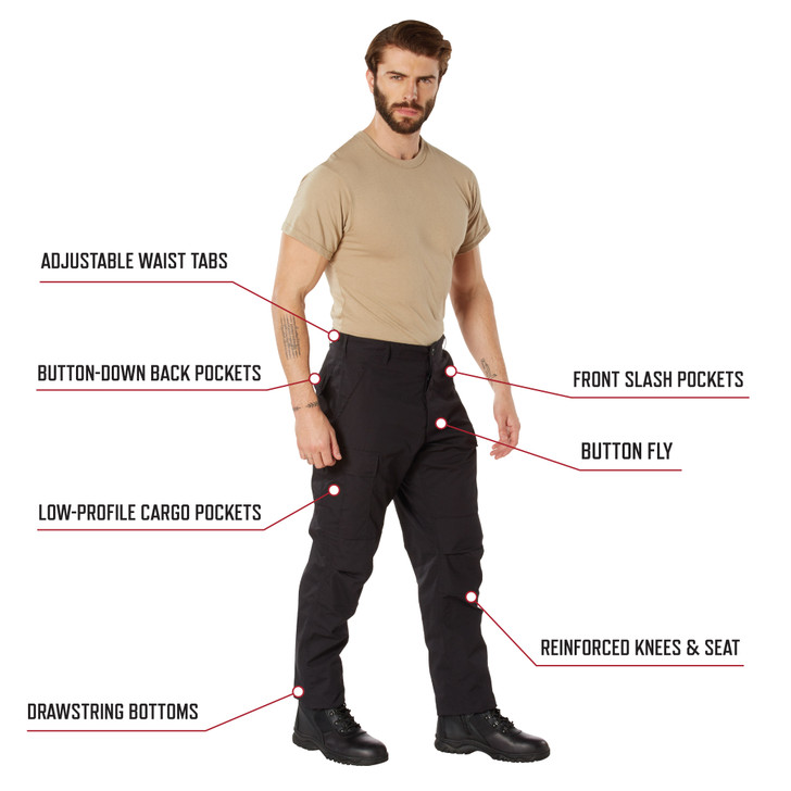 Lightweight Ripstop Cargo BDU Pants Poly Cotton Tactical Uniform SWAT Cloth