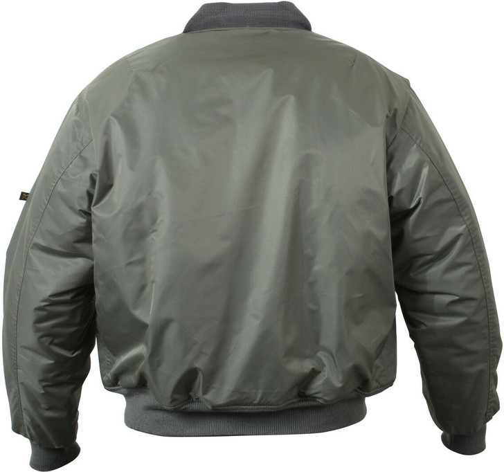Sage Green Tactical Air Force MA-1 Reversible Bomber Coat Flight Jacket