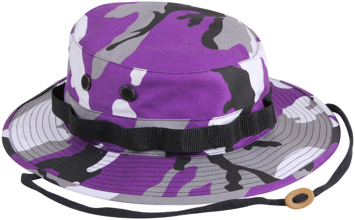 Ultra Violet Purple Camouflage Military Wide Brim Boonie Hat