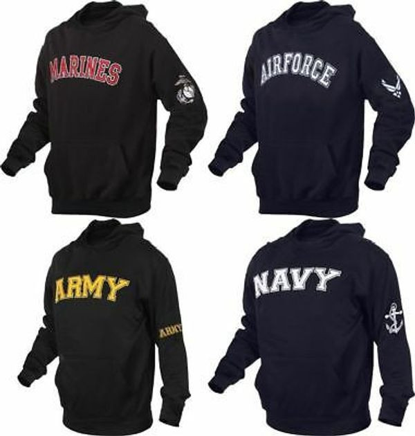 Pullover Sweatshirt Warm Comfortable US Marines Air Force Army Navy Hoodie