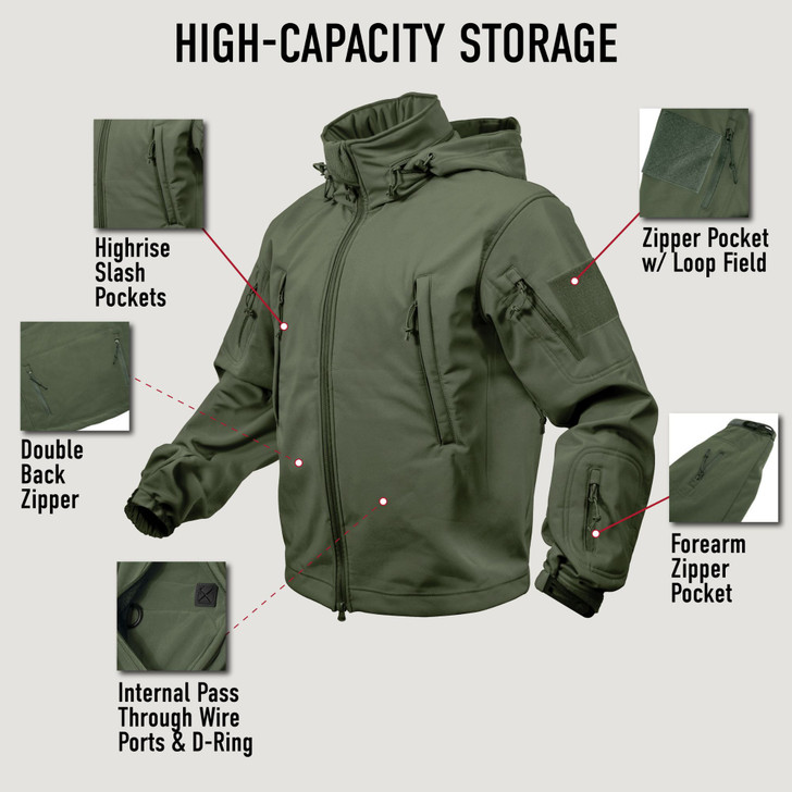 Tactical Soft Shell Waterproof Jacket Fleece Lined Military Army