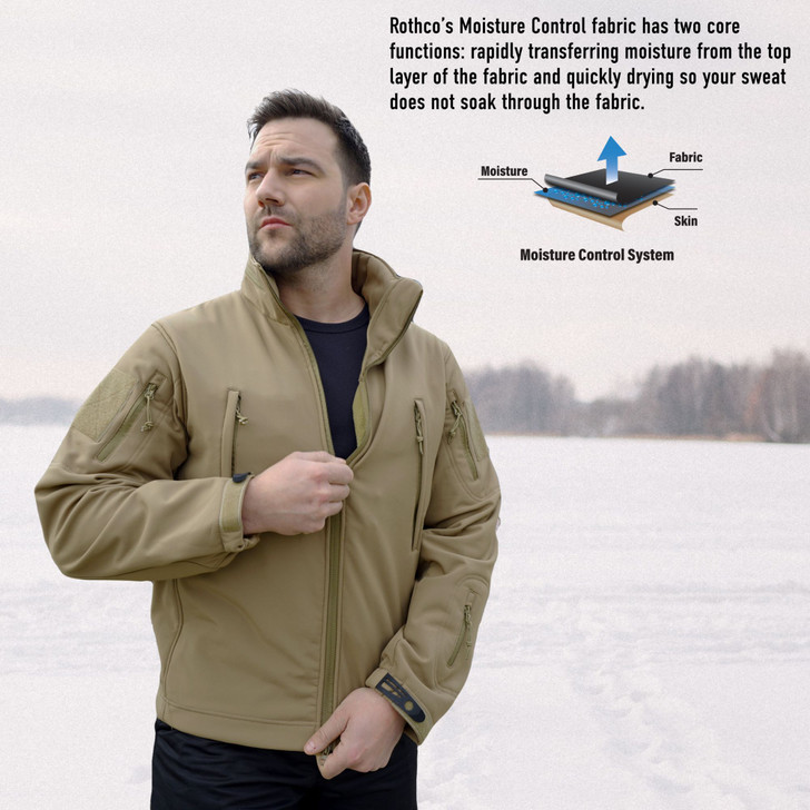 Tactical Soft Shell Waterproof Jacket Fleece Lined Military Army Hooded Coat