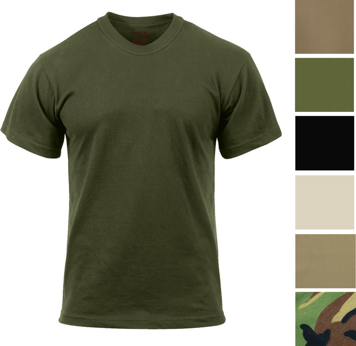 Solid Moisture Wicking Tactical Military Silky Polyester T-Shirt