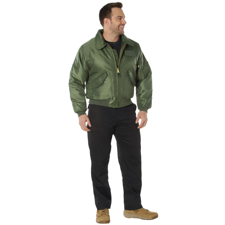 Sage Green Tactical US Air Force CWU-45P Cold Weather Flight Jacket