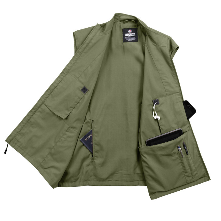 Tactical Travel Vest Concealed Carry Undercover Discreet Secret 11 Pockets Cargo Vest