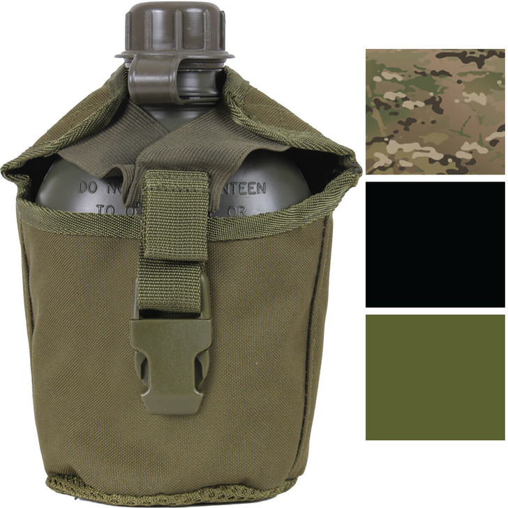 US Made 1 Quart Canteen & Cover GI MOLLE Tactical Military Army Camping Travel