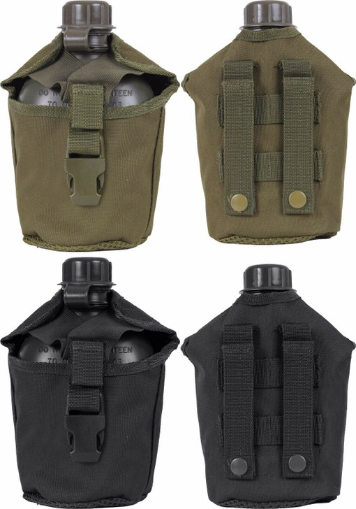 US Made 1 Quart Canteen & Cover GI MOLLE Tactical Military Army Camping Travel