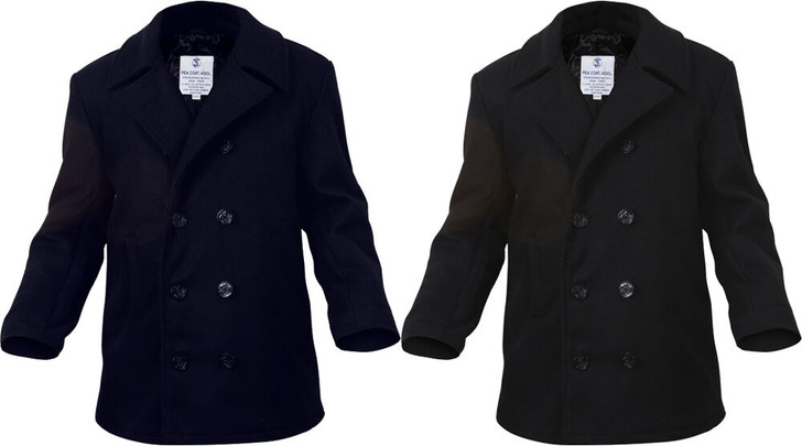 Wool Peacoat US Navy Style Military Cold Weather Heavyweight Jacket