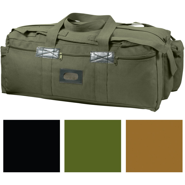 Tactical Canvas Duffle Bag & Backpack, Israeli IDF Mossad Double Strap Knapsack