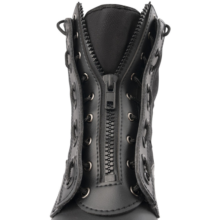 Black Leather Zipper Boot Laces 9 Hole Set Army Military Combat & Jungle Boots
