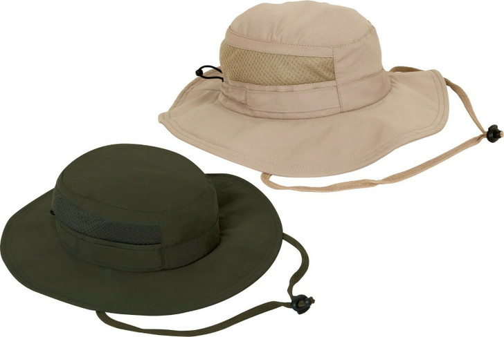 Lightweight Adjustable Mesh Boonie Hat Sun Summer Booney Tan Bush Bucket
