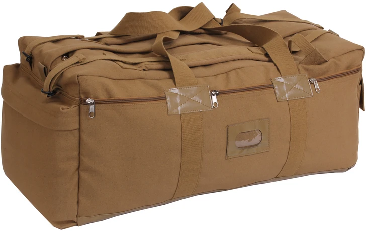 Coyote Brown Military Israeli Mossad Duffle Bag Backpack 34" x 15" x 12"