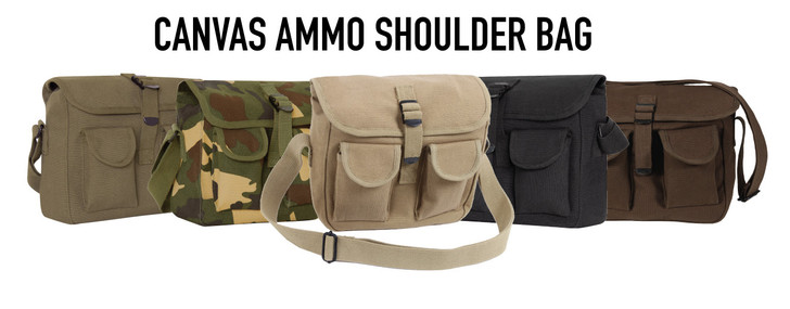 Cotton Canvas Army Shoulder Bag Multi Purpose Military Camo Tote Carry Courier