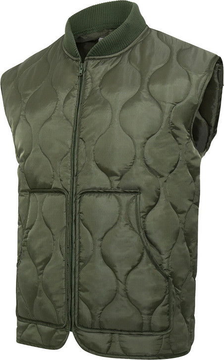 Quilted Woobie Vest Lightweight Poncho Liner Inspired Zip Up Sleeveless Outdoorsman Vest