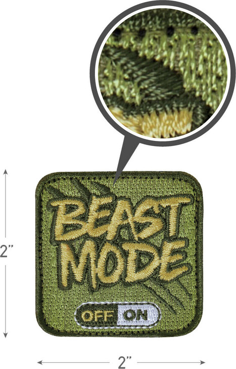 Beast Mode On Hook Morale Patch 2" x 2"
