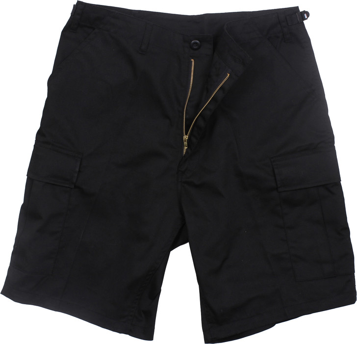Black Zipper Fly BDU Summer Military Combat Shorts