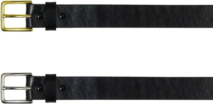 Black Leather Garrison Belt Bonded Heavy Duty Work Belt 1.25" Wide