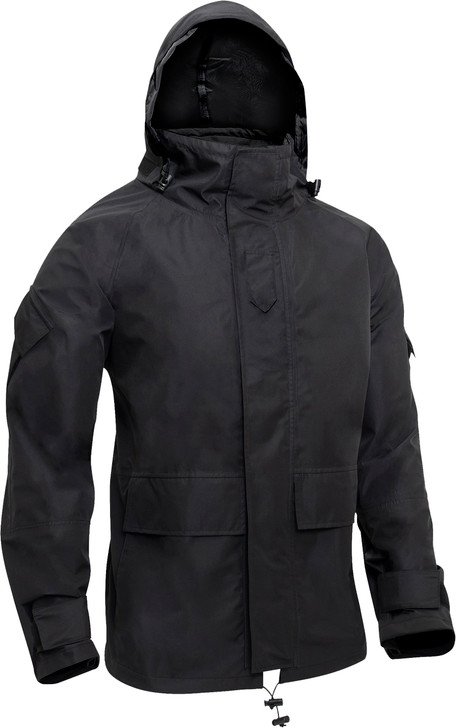 Black Tactical Hard Shell HYVAT Jacket Extreme Cold Weather Triple Layered Coat