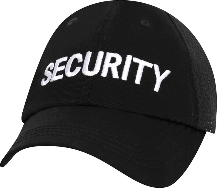 Black SECURITY Tactical Cap Embroidered Security Fit All Flex Hat