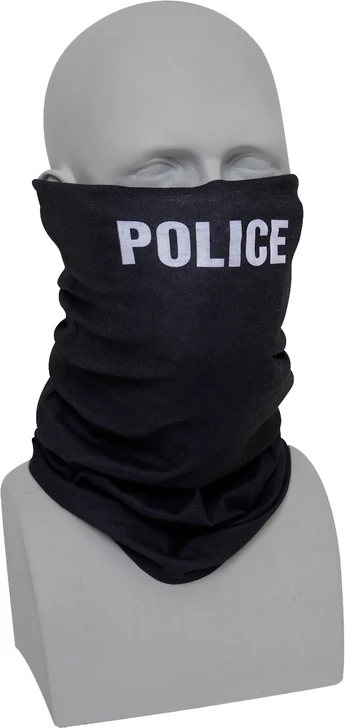 Black Police Multi-Use Tactical Neck Gaiter Face Mask Balaclava Cycling Running