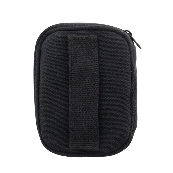 Black Canvas Military Side Zipper First Aid Kit Pouch