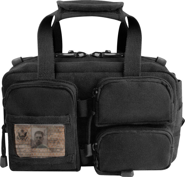 Black Canvas Tactical Tool Bag - Equipment Tool Work Duty Carry Law Enforcement