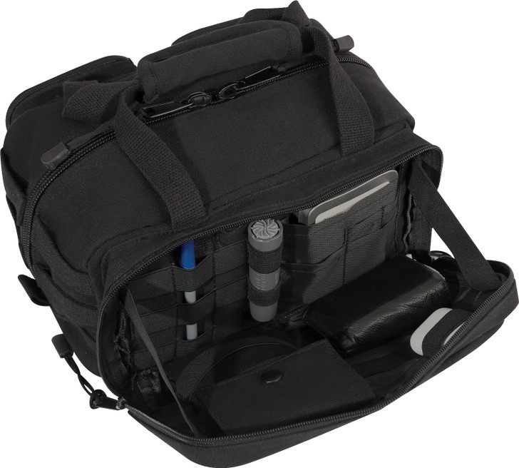 Black Canvas Tactical Tool Bag - Equipment Tool Work Duty Carry Law Enforcement