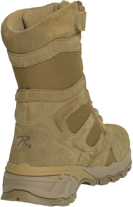 Coyote Brown AR 670-1 Combat Tactical Deployment Side Zipper Boots Composite Toe