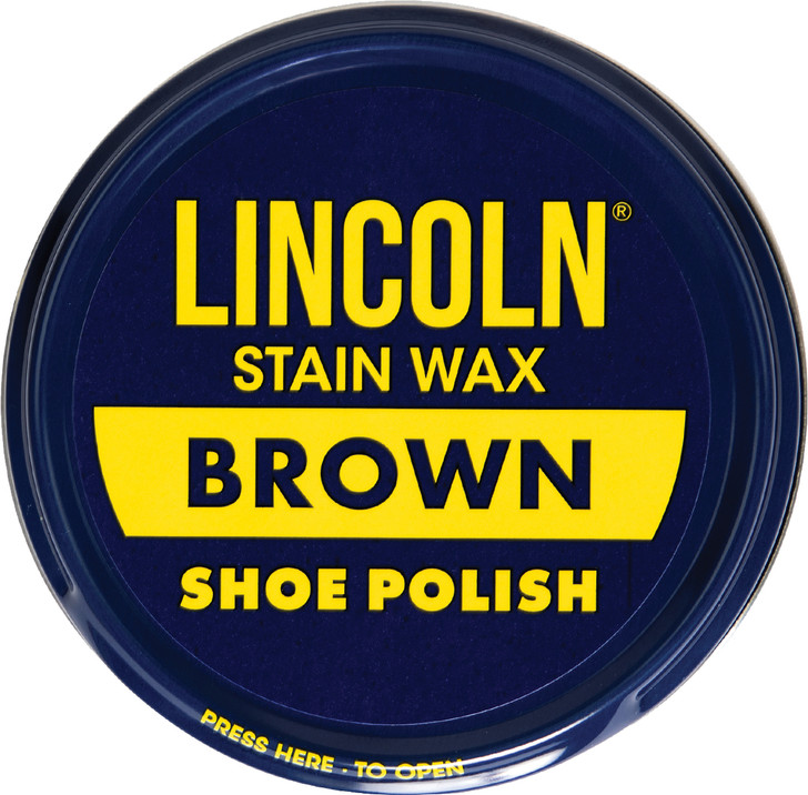 Lincoln Brown USMC Stain Wax Shoe Polish 2 1/8oz. Can