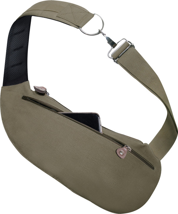 Compact Crossbody Canvas Vintage Sling Bag Shoulder Bag Or Chest Pack