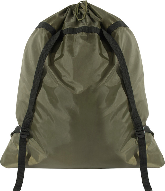 Olive Drab Laundry Backpack Lightweight Packable Large Drawstring Bag