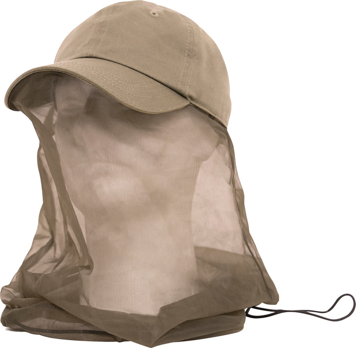Khaki Operator Cap with Mosquito Net