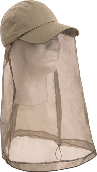 Khaki Operator Cap with Mosquito Net
