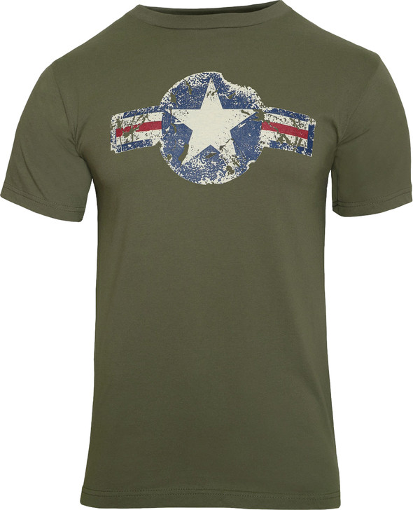 Rothco T-Shirt/Vintage Air Corps, Olive Drab/XX-Large