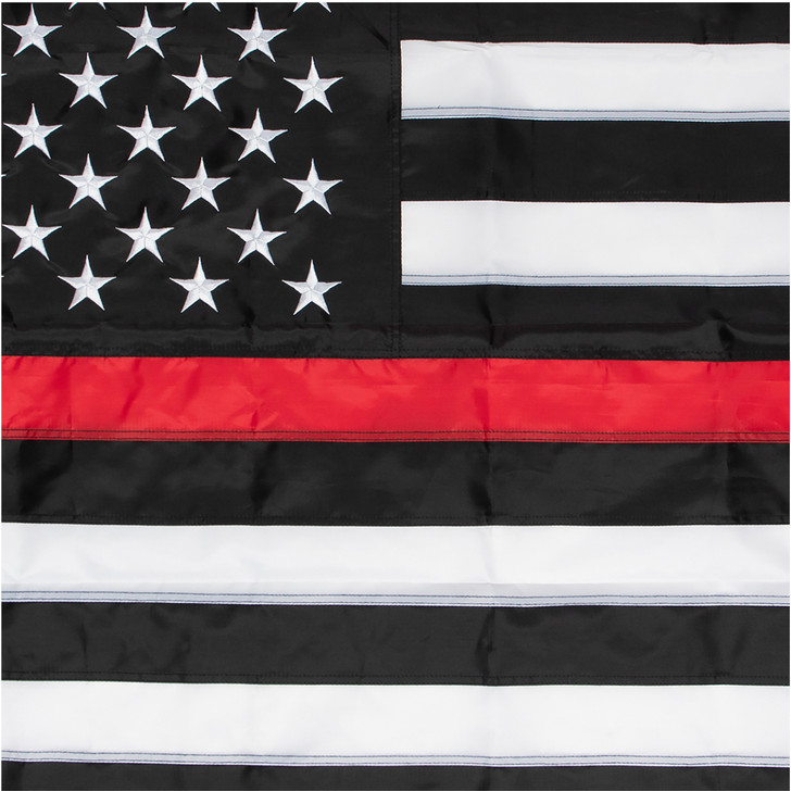 Thin Red Line Law Enforcement Support Firefighters US Deluxe Flag TRL 3'x5'