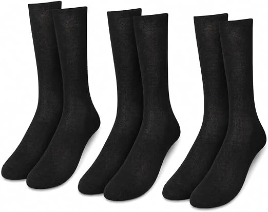 Black Polypropylene Genuine GI Boot Liner Socks Moisture-Wicking Military Sock Liners, USA Made (3 Pairs)