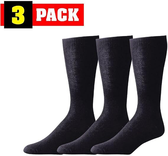 Black Polypropylene Genuine GI Boot Liner Socks Moisture-Wicking Military Sock Liners, USA Made (3 Pairs)
