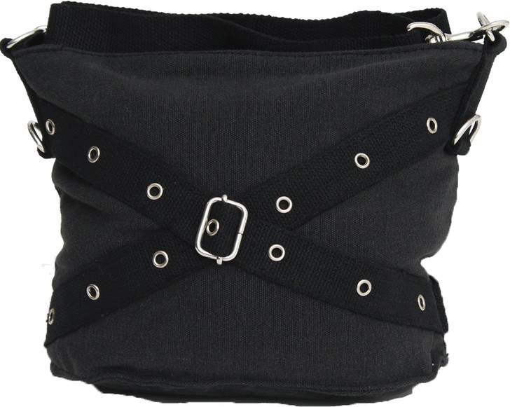 Mini Biker Gothic Shoulder Purse Bag with Strap | Cool Look Feel & Design Black Shoulder Bag Great work & everyday bag!