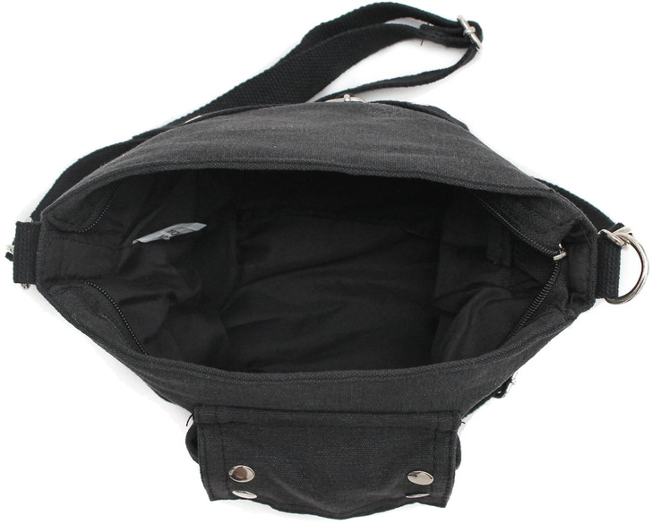 Mini Biker Gothic Shoulder Purse Bag with Strap | Cool Look Feel & Design Black Shoulder Bag Great work & everyday bag!